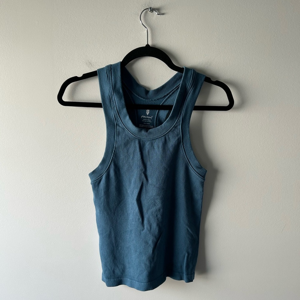Free People Movement blue sleeveless top